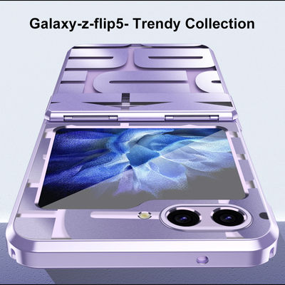 Anti Drop Electroplate PC Cover Samsung Zflip5 Foldable Screen Mobile Phone Case