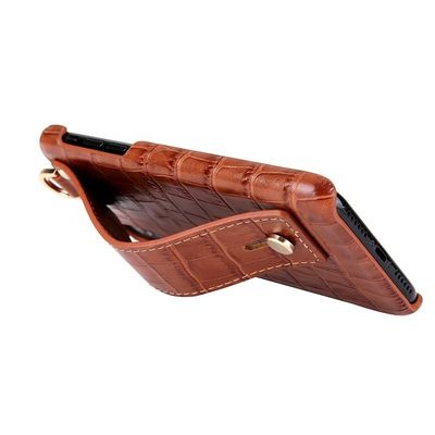 Samsung Applicable Models Elegant Genuine Leather Hand Mobile Phone Case for iPhone XS