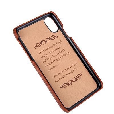 Blue Luxury Crocodile Leather Mobile Cover For IPhone XS Handcrafted