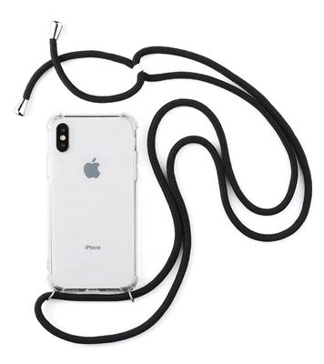 Transparent TPU PC Acrylic Crossbody Strap Mobile Phone Case Iphone X Xs Sports Style