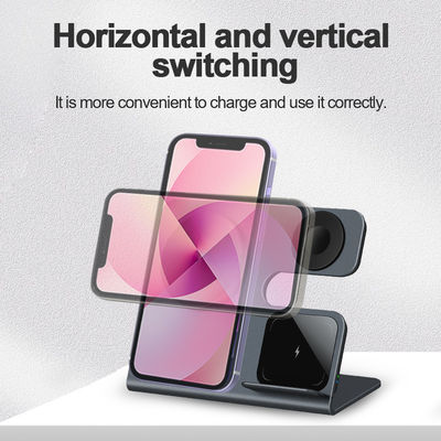 Desktop 3 In 1 Wireless Charger Stand Magnetic Suction 15W Wireless Charger For Mobile Phone