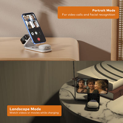 Desktop 3 In 1 Wireless Charger Stand Magnetic Suction 15W Wireless Charger For Mobile Phone