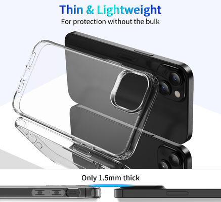 High Quality Transparent 15 Pro MAX Cover For iphone 15 Plus TPU PC Clear hard Acrylic phone case