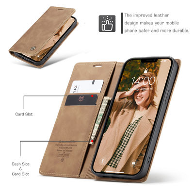 CaseMe 15 Ultra Luxury Wallet Case Card Magnetic Holder TPU Leather Back Cover For Iphone 15 Pro Phone Case