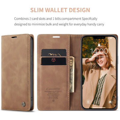 CaseMe 15 Ultra Luxury Wallet Case Card Magnetic Holder TPU Leather Back Cover For Iphone 15 Pro Phone Case
