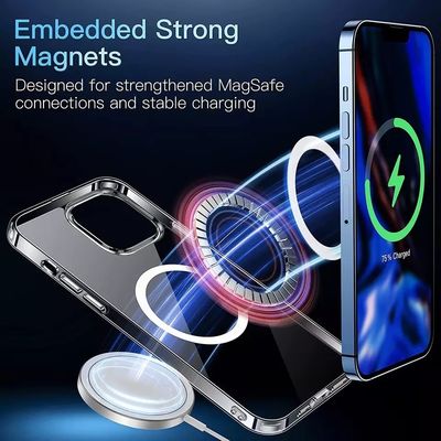 Universal Transparent Mobile Phone Cases Shockproof Magnetic Clear Phones Cover For Iphone Xr 11 12 13 14 Phone Case