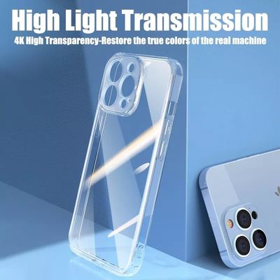 Clear Silicone Mobile Phone Protection Shell for iPhone 13 14 Pro Max Note 10 Plus Transparent PU