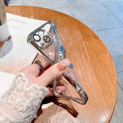 Clear Visible Slim Silicone Shockproof Phone Case With Camera Protector Logo Hole For Iphone 13 Back Cover Iphone 14 Pro Max