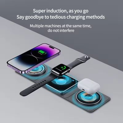 Foldable 3 In 1 Wireless Charger The Perfect Charging Solution for Phone Watch and Earphone