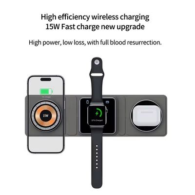 Foldable 3 In 1 Wireless Charger The Perfect Charging Solution for Phone Watch and Earphone