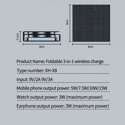 Foldable 3 In 1 Wireless Charger The Perfect Charging Solution for Phone Watch and Earphone