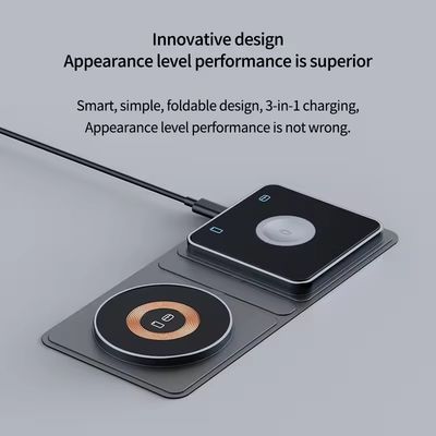 15W Fast Charging 2 In 1 Foldable Wireless Charger with QC3.0 Function and Magnetic Design