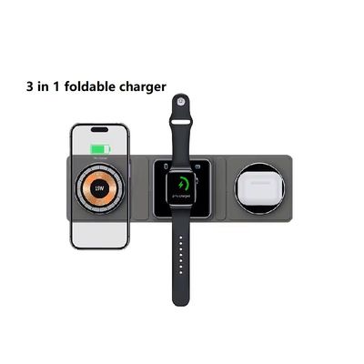 Fast Charging 15W Foldable Wireless Charger Compact and Convenient for Travel