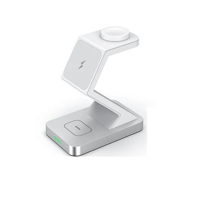 Mobile Phones Holder 3 In 1 Wireless Charger Adapter with 15W Magnetic Stand