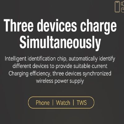 6 in 1 Magnetic Wireless Charger with LED Night Light and Clock Output 5W/7.5W/10W/15W ABS PC Material