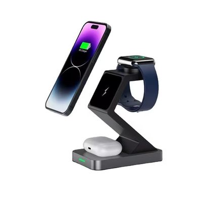 ABS Material Wireless Charger 3-in-1 Magnetic Charger With 15W Fast Charging