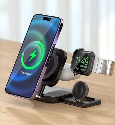 Fast Charging Magnetic Wireless Charger with 15W Maximum Output Power and Short Circuit Protection