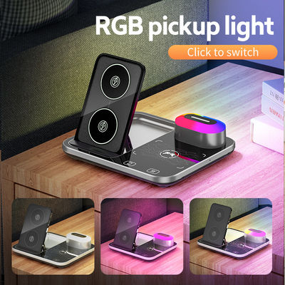 Multifunctional Wireless Charger for Earbuds and Phone 3 In 1 Desktop Fast Charging Station Input 9V/2A Size 165x141.3x13mm