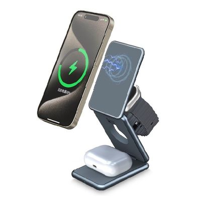 Portable Magnetic Mobile Phone Wireless Charger with Foldable Design and 9V/2A Input