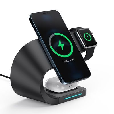 Protection Included 15W 4 in 1 Magnetic Wireless Charger for iPhone iWatch and Airpods