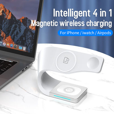 4 In 1 Magnetic Absorption Wireless Charger with 15W Fast Charging and Logo Service