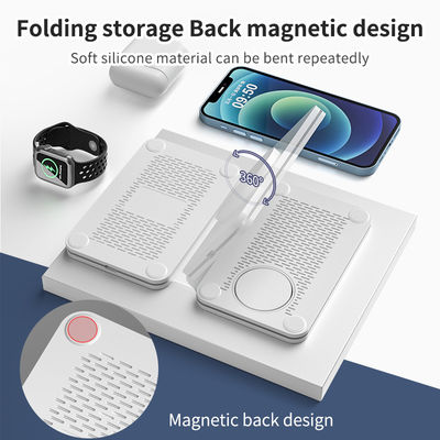 Smart Mobile Phone Wireless Charging Station 15W Fast Magnetic Wireless Foldable Charger