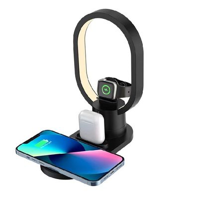 ABS Magnetic 4 In 1 Wireless Fast Charging 15W Wireless Charger With Night Light for Type C Devices
