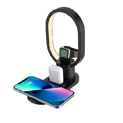 4 In 1 Wireless Charging Stand Desk Lamp Phone Holder For Iphone Private Mold 15W Charger Wireless