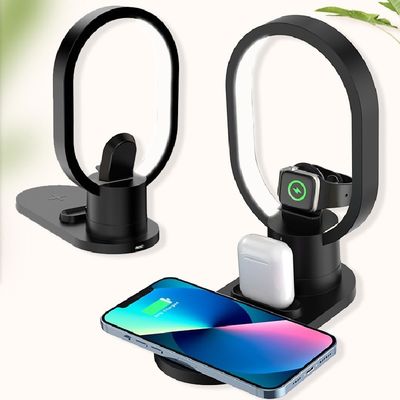 Qi Standard 15W Wireless Charger Headphone Stand 4 In 1 Wireless Charging with ABS Material