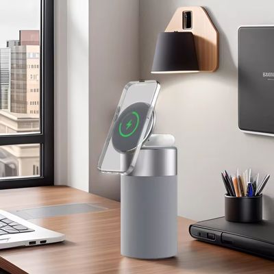 Type C Input 15W Fast Magnetic Wireless Charger with Speaker and Overcurrent Protection