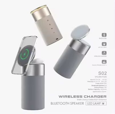 Type C Input 15W Fast Magnetic Wireless Charger with Speaker and Overcurrent Protection