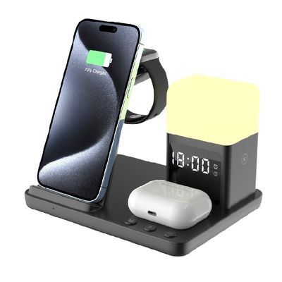 OCP Protection 6 In 1 Foldable Wireless Charger Stand for Phone Watch and Earphone
