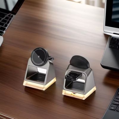 9V/2A Input Fast Charging 15W Wireless Charger with Night Lamp and Short Circuit Protection