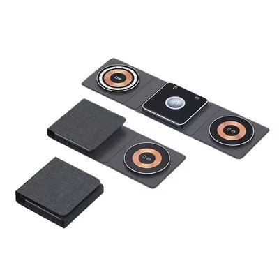 Foldable Wireless Charger 15W Fast Charging Stand Station 3 In 1 Magnetic Portable