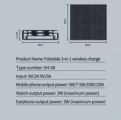 Foldable Wireless Charger Pad for 3 in 1 Magnetic Wireless Charging