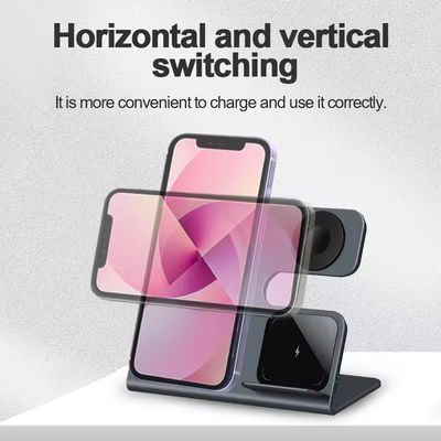 15W Magnetic Wireless Charger 3 In 1 Wireless Charging Stand Cell Phone Charger Fast Charging Short Circuit Protection