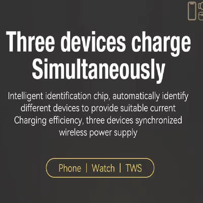 6 In 1 Wireless Fast Charger with Alarm Clock , 15W Mobile Phone Wireless Charger