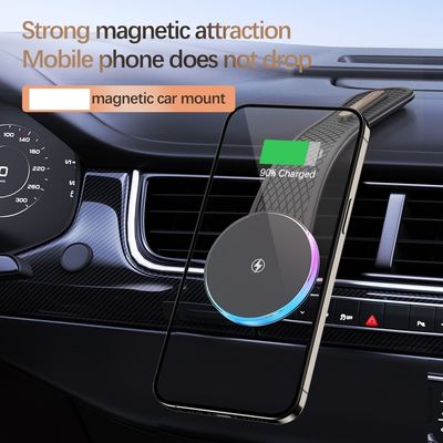 15w Magnetic Wireless Car Charger Pad with ABS Material and Type C Input Port