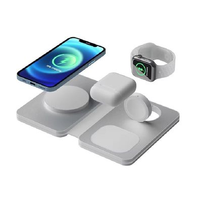 3 in 1 Wireless Charger Station for Mobile Phone , Foldable 15W Magnetic Charger 2024