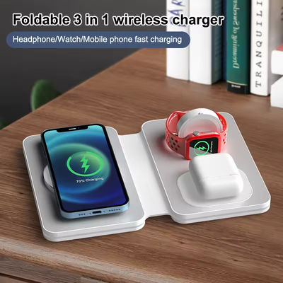 3 in 1 Wireless Charger Station for Mobile Phone , Foldable 15W Magnetic Charger 2024