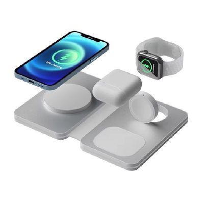 3 in 1 Wireless Charger Pad Magnetic Foldable Charging Station with 5W/3W/15W max Output