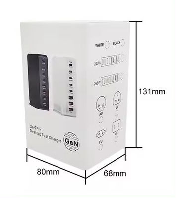 268w GAN Multiple Ports Usb 5c 3a Desktop Laptop Power Adapter with ABS PC Material