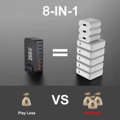 8 In 1 Usb C Mobile Phone Charger Adapter with Private Mold and PD 3.0