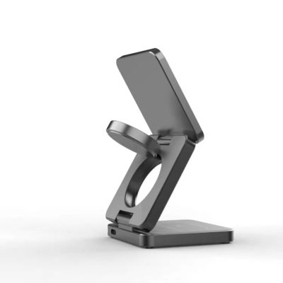 Smartphone 3-In-1 Foldable Magnetic Wireless Charger 15W Maximum Output Power with Protection