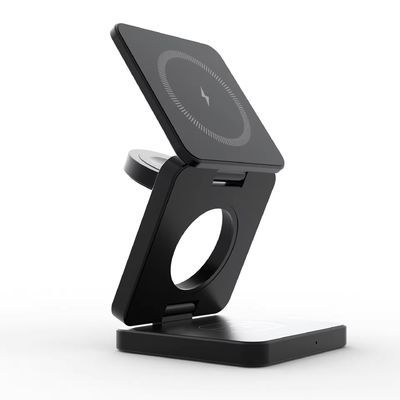 Smartphone Multifunction Foldable Magnetic Wireless Portable Charger with 9V/2A Input and Fast Charging Feature