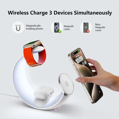 LED Lamp Wireless Charger with 4-in-1 Multifunction Stand Output Voltage and Current 9V-12V/1.5A Maximum Output Power 15W